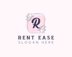 Organic Beauty Cosmetics Letter logo design