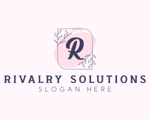 Organic Beauty Cosmetics Letter logo design