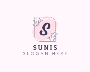 Organic Beauty Cosmetics Letter logo design