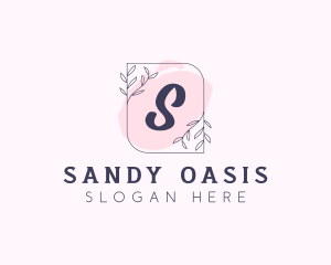 Organic Beauty Cosmetics Letter logo design