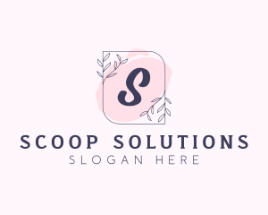 Organic Beauty Cosmetics Letter logo design