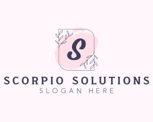 Organic Beauty Cosmetics Letter logo design