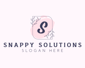 Organic Beauty Cosmetics Letter logo design