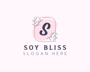 Organic Beauty Cosmetics Letter logo design