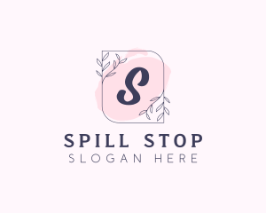 Organic Beauty Cosmetics Letter logo design