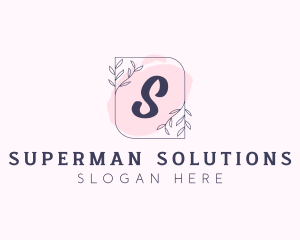 Organic Beauty Cosmetics Letter logo design