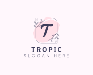 Organic Beauty Cosmetics Letter logo design