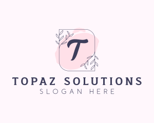 Organic Beauty Cosmetics Letter logo design