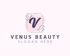 Organic Beauty Cosmetics Letter logo design