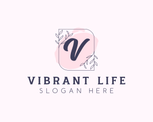 Organic Beauty Cosmetics Letter logo design