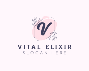 Organic Beauty Cosmetics Letter logo design