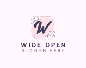 Organic Beauty Cosmetics Letter logo design