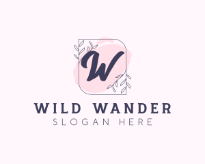 Organic Beauty Cosmetics Letter logo design