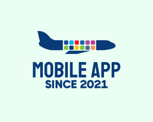Mobile App Plane  logo design