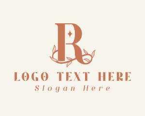 Branch - Feminine Leafy Letter R logo design