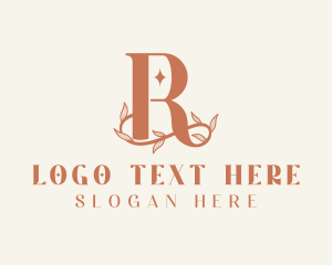 Leafy - Feminine Beauty Letter R logo design