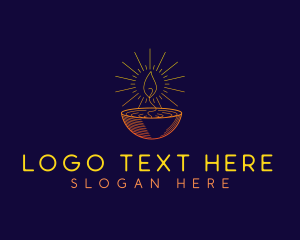 Decor - Candle Spiritual Light logo design