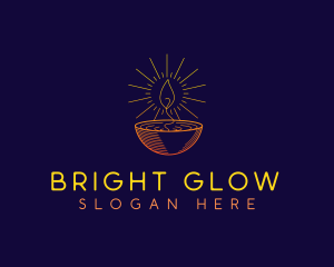 Light - Candle Spiritual Light logo design