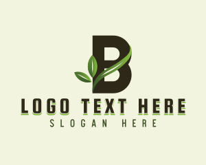 Eco - Leaf Garden Letter B logo design