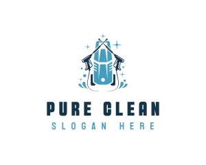 Pressure Washer Cleaning logo design