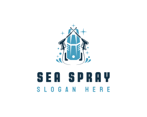 Pressure Washer Cleaning logo design