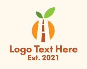 Healthy Living - Orange Agriculture Road logo design