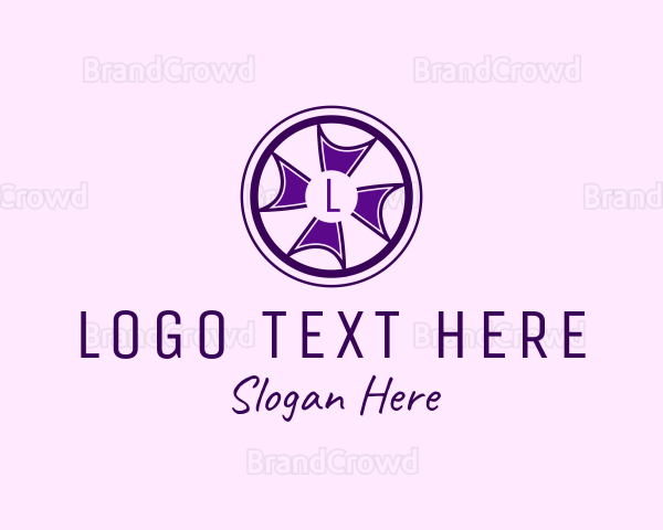 Cross Wheel Interior Design Logo