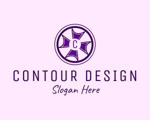 Cross Wheel Interior Design logo design