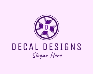 Cross Wheel Interior Design logo design