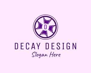 Cross Wheel Interior Design logo design