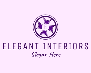 Cross Wheel Interior Design logo design