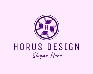 Cross Wheel Interior Design logo design