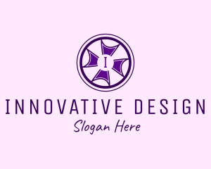 Cross Wheel Interior Design logo design