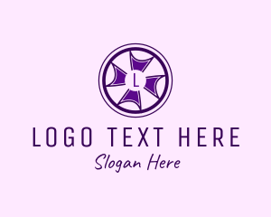 Centerpiece - Cross Wheel Interior Design logo design