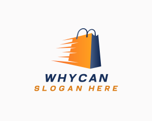 Online Shop - Fast Shopping Bag Retail logo design