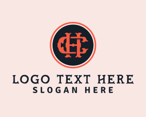 Monogram - Classic Gothic Badge Company logo design