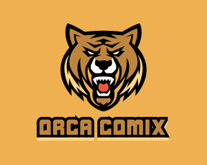 Sport - Angry Wild Lioness Feline Gaming logo design