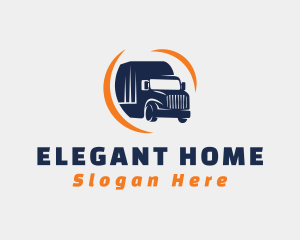 Delivery Transportation Truck  Logo