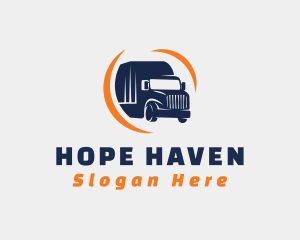 Delivery Transportation Truck  Logo