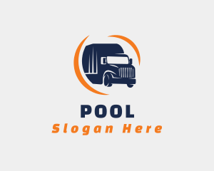 Delivery Transportation Truck  Logo