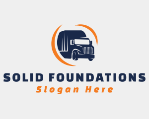 Delivery Transportation Truck  Logo