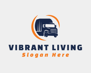 Delivery Transportation Truck  Logo