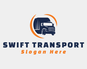 Delivery Transportation Truck  logo design