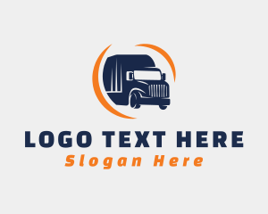 Delivery Transportation Truck  Logo