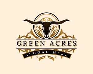 Bull Ranch Cattle logo design