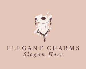 Cosmetics Necklace Jewelry logo design