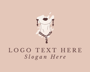 Beauty Blogger - Cosmetics Necklace Jewelry logo design