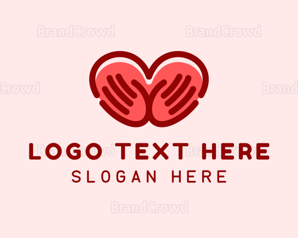 Red Love Hands Logo