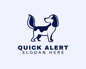 Alert - Cute Puppy Dog logo design