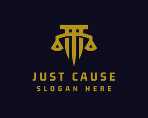 Justice Scale Column logo design